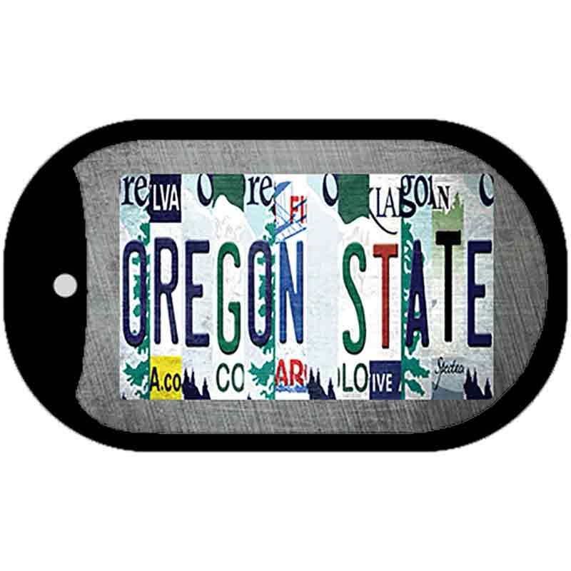 Oregon State Strip Art Novelty Metal Dog Tag Necklace DT-13295 2" x 1" Dog Tag (DT)