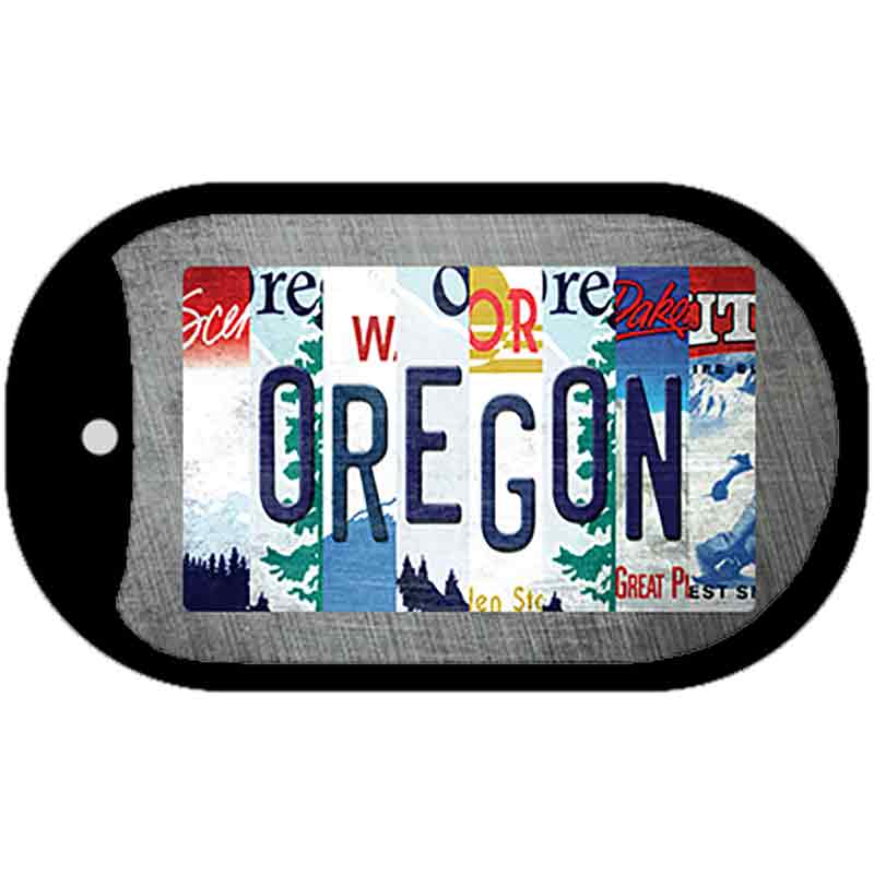 Oregon Strip Art Novelty Metal Dog Tag Necklace DT-13310 2" x 1" Dog Tag (DT)