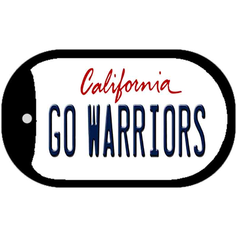 Go Warriors Novelty Metal Dog Tag Necklace DT-13339 2" x 1" Dog Tag (DT)