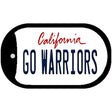 Go Warriors Novelty Metal Dog Tag Necklace DT-13339 2" x 1" Dog Tag (DT)