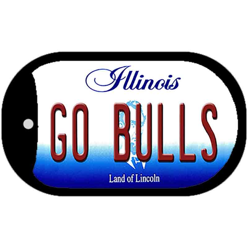 Go Bulls Novelty Metal Dog Tag Necklace DT-13391