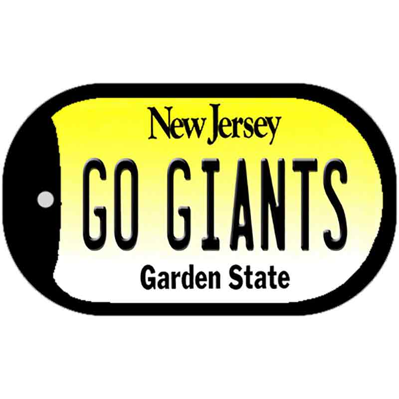 Go Giants Novelty Metal Dog Tag Necklace DT-13441