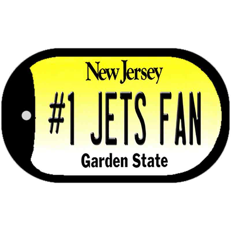 Number 1 Jets Fan Novelty Metal Dog Tag Necklace DT-13444