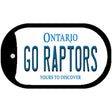 Go Raptors Novelty Metal Dog Tag Necklace DT-13545 2" x 1" Dog Tag (DT)