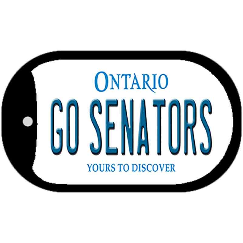 Go Senators Novelty Metal Dog Tag Necklace DT-13559 2" x 1" Dog Tag (DT)