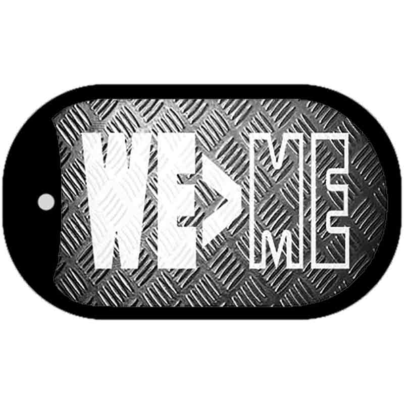 We Greater Than Me Novelty Metal Dog Tag Necklace