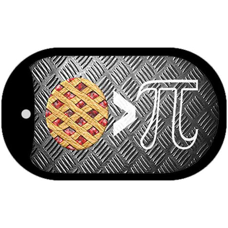 Pie Greater Than Pi Novelty Metal Dog Tag Necklace