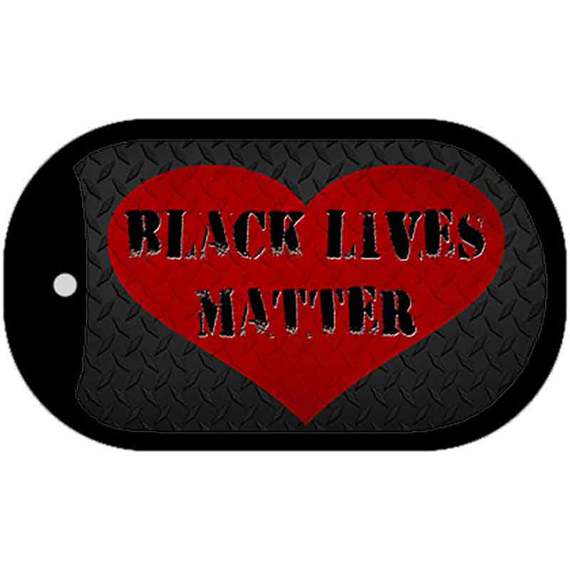 Black Lives Matter Heart Novelty Metal Dog Tag Necklace DT-13607