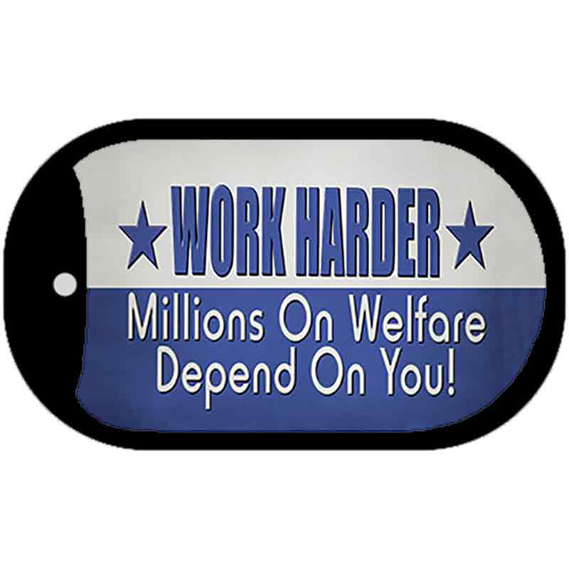 Welfare Depends On You Novelty Metal Dog Tag Necklace DT-13683