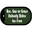 Ass Gas Or Grass Novelty Metal Dog Tag Necklace DT-13685 2" x 1" Dog Tag (DT)