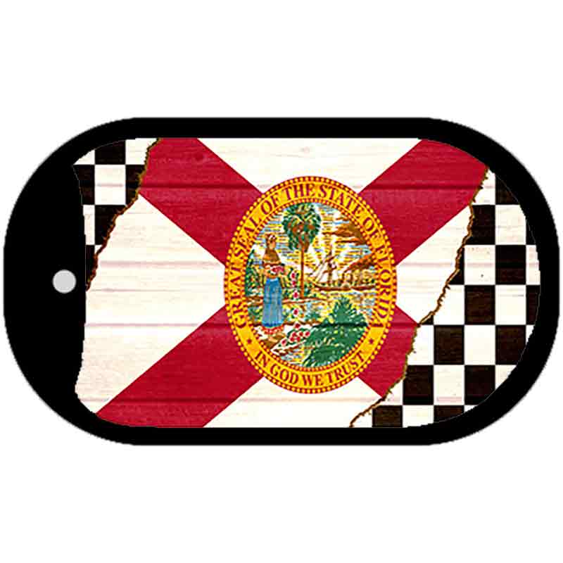 Florida Racing Flag Novelty Metal Dog Tag Necklace DT-13694 2" x 1" Dog Tag (DT)
