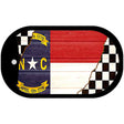 North Carolina Racing Flag Novelty Metal Dog Tag Necklace DT-13718 2" x 1" Dog Tag (DT)
