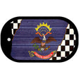 North Dakota Racing Flag Novelty Metal Dog Tag Necklace DT-13719 2" x 1" Dog Tag (DT)