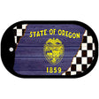 Oregon Racing Flag Novelty Metal Dog Tag Necklace DT-13722 2" x 1" Dog Tag (DT)
