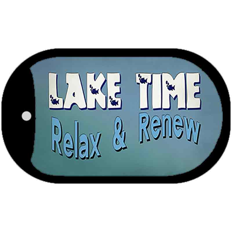 Lake Time Novelty Metal Dog Tag Necklace Tag DT-13771 2" x 1" Dog Tag (DT)