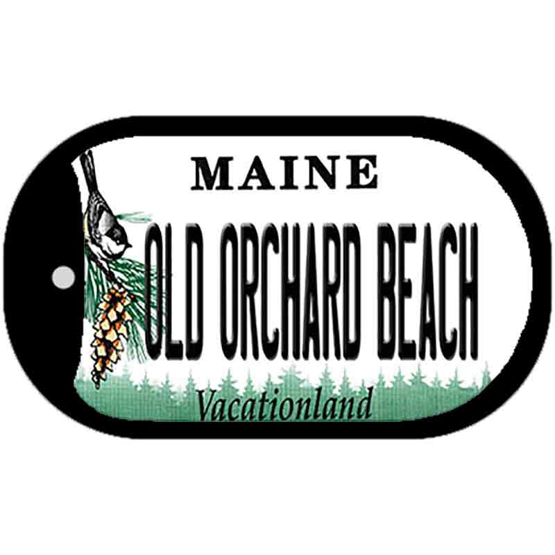 Old Orchard Beach Maine Novelty Metal Dog Tag Necklace 2" x 1" Dog Tag (DT)