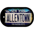 Allentown NY Blue Rusty Novelty Metal Dog Tag Necklace