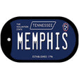 Memphis Tennessee Blue Novelty Metal Dog Tag Necklace