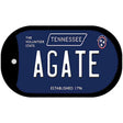 Agate Tennessee Blue Novelty Metal Dog Tag Necklace