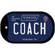 Coach Tennessee Blue Novelty Metal Dog Tag Necklace