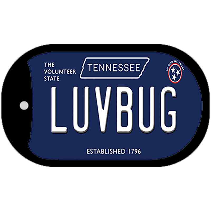 Luv Bug Tennessee Blue Novelty Metal Dog Tag Necklace