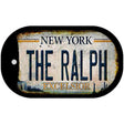 The Ralph New York White Novelty Metal Dog Tag Necklace 2" x 1" Dog Tag (DT)