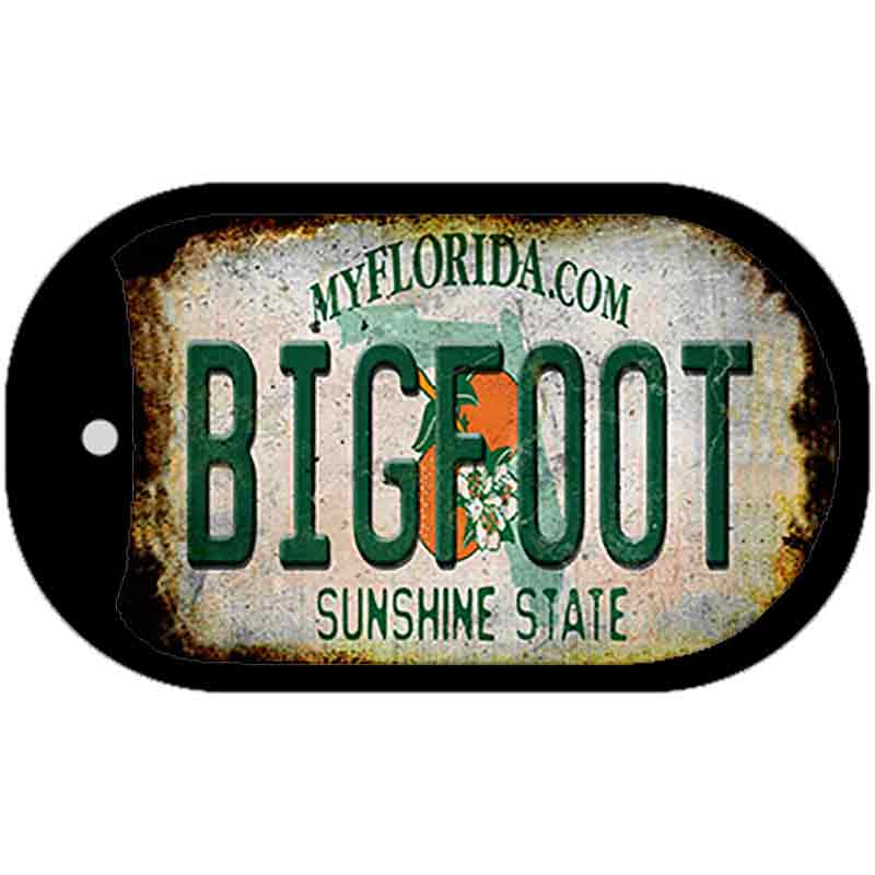 Bigfoot Florida Novelty Metal Dog Tag Necklace 2" x 1" Dog Tag (DT)