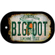 Bigfoot Florida Novelty Metal Dog Tag Necklace 2" x 1" Dog Tag (DT)