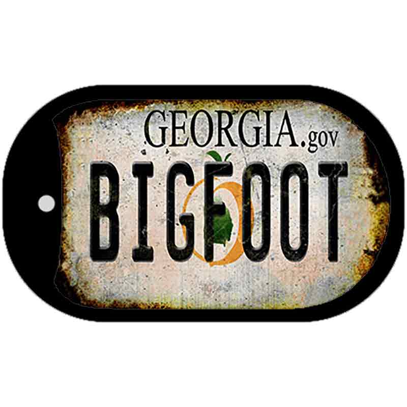 Bigfoot Georgia Novelty Metal Dog Tag Necklace 2" x 1" Dog Tag (DT)