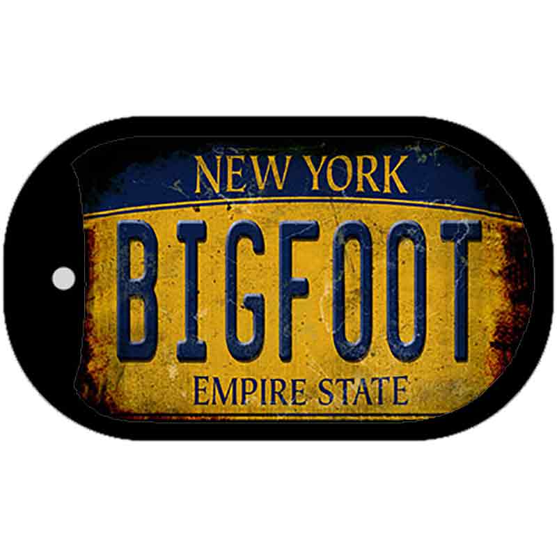 Bigfoot New York Novelty Metal Dog Tag Necklace 2" x 1" Dog Tag (DT)