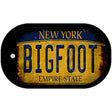 Bigfoot New York Novelty Metal Dog Tag Necklace 2" x 1" Dog Tag (DT)