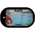 Maine Lobster Blank Rusty Novelty Metal Dog Tag Necklace