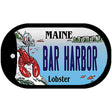 Bar Harbor Maine Lobster Novelty Metal Dog Tag Necklace 2" x 1" Dog Tag (DT)
