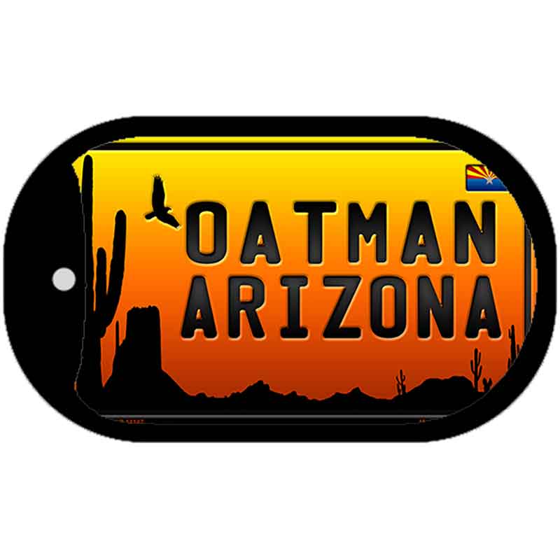 Oatman Flag Arizona Scenic Background Novelty Metal Dog Tag