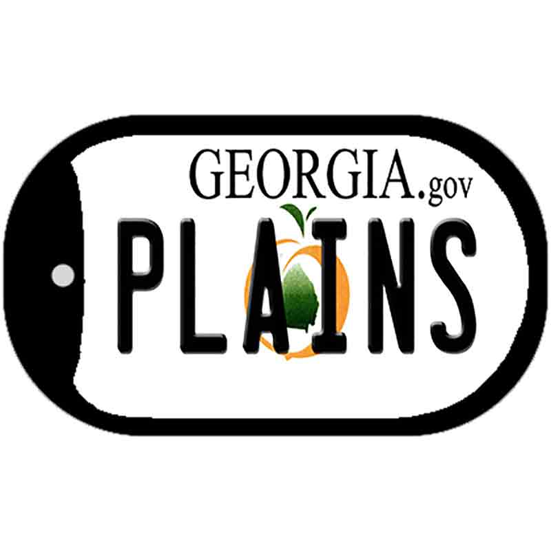 Plains Georgia Novelty Metal Dog Tag Necklace 2" x 1" Dog Tag (DT)
