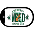 Weed Florida Novelty Metal Dog Tag Necklace 2" x 1" Dog Tag (DT)