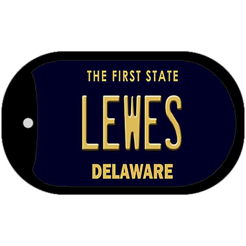 Lewes Delaware Novelty Metal Dog Tag Necklace