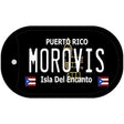 Morovis Puerto Rico Black Novelty Metal Dog Tag Necklace 2" x 1" Dog Tag (DT)