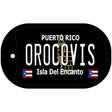 Orocovis Puerto Rico Black Novelty Metal Dog Tag Necklace 2" x 1" Dog Tag (DT)