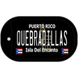 Quebradillas Puerto Rico Black Novelty Metal Dog Tag Necklace