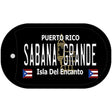Sabana Grande Puerto Rico Black Novelty Metal Dog Tag Necklace