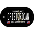 Cristorican Puerto Rico Black Novelty Metal Dog Tag Necklace 2" x 1" Dog Tag (DT)