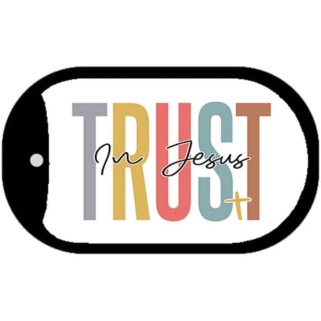 Trust In Jesus Metal Novelty Dog Tag Necklace DT-14482