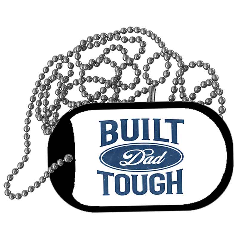 Built Dad Tough Metal Novelty Dog Tag Necklace DT-14495