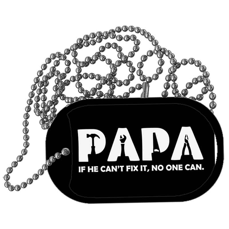 PAPA Metal Novelty Dog Tag Necklace DT-14498