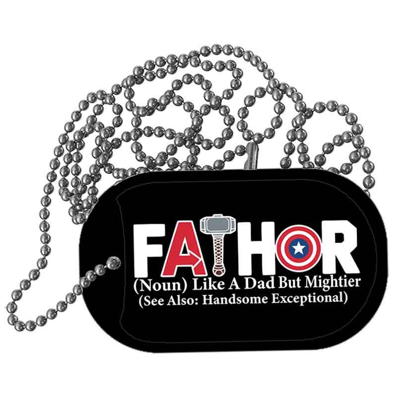 FATHOR Metal Novelty Dog Tag Necklace DT-14500 2" x 1" Dog Tag (DT)