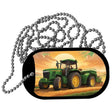 Tractor Sunset Metal Novelty Dog Tag Necklace DT-14508 2" x 1" Dog Tag (DT)