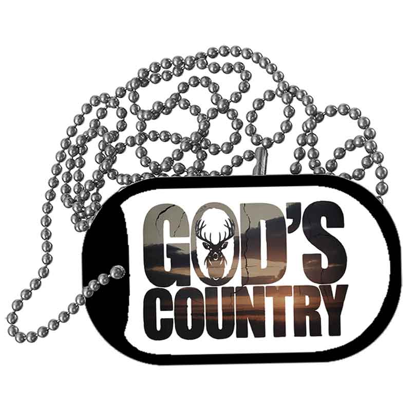 Gods Country Metal Novelty Dog Tag Necklace DT-14517
