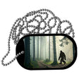 Bigfoot Silhouette Forest Metal Novelty Dog Tag Necklace DT-14524 2" x 1" Dog Tag (DT)