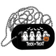 Trick or Treat Ghosts Metal Novelty Dog Tag Necklace DT-14528 2" x 1" Dog Tag (DT)